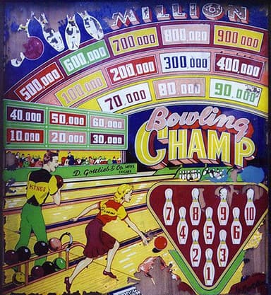 Bowling Champ backglass