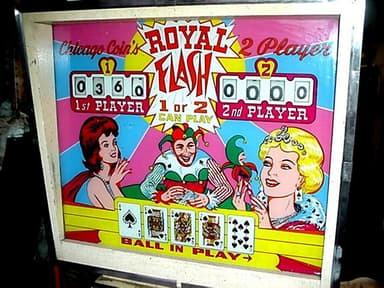Royal Flash backglass