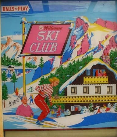 Ski Club backglass