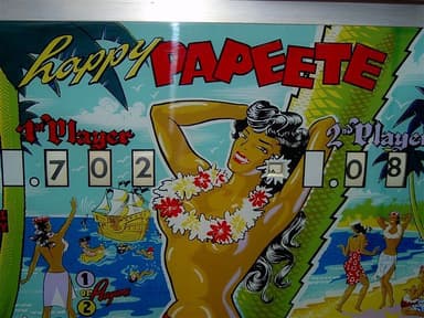 Happy Papeete backglass