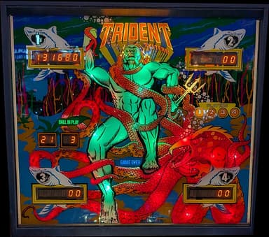 Trident backglass
