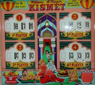 Kismet backglass