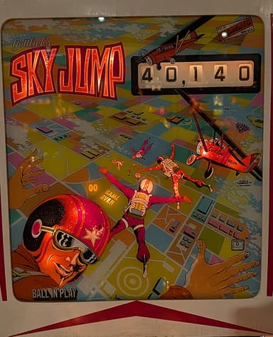 Sky Jump backglass
