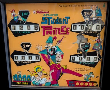 Student Prince backglass