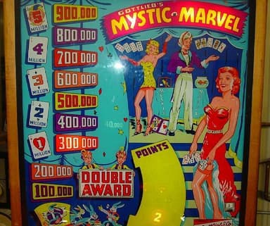 Mystic Marvel backglass