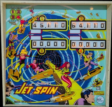 Jet Spin backglass