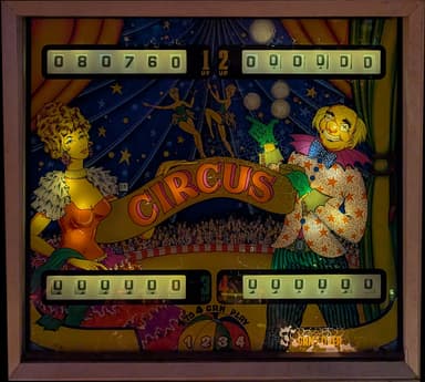 Circus backglass