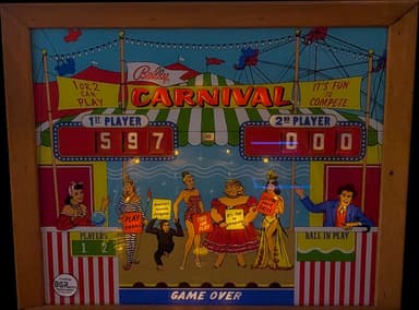Carnival backglass