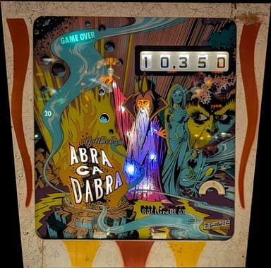 Abra Ca Dabra backglass