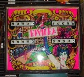 Riviera backglass