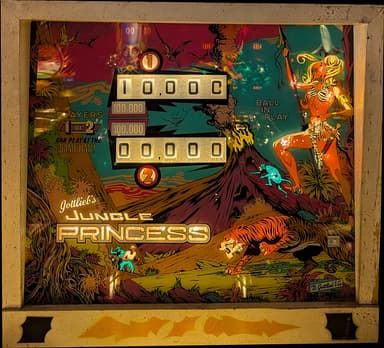 Jungle Princess backglass