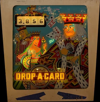 Drop-A-Card backglass