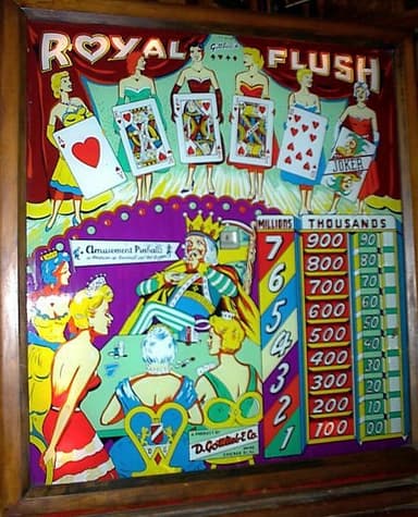 Royal Flush backglass