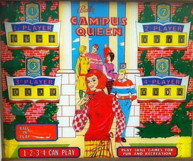 Campus Queen backglass