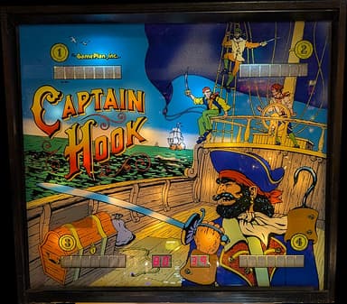 Captain Hook backglass