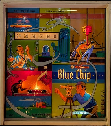 Blue Chip backglass