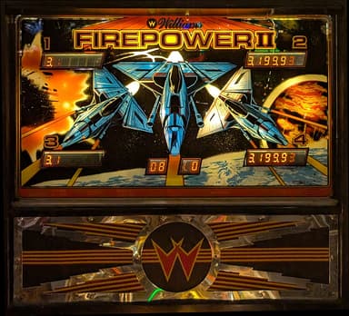 Firepower II backglass