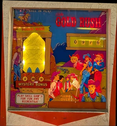 Gold Rush backglass