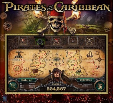 Pirates of the Caribbean backglass