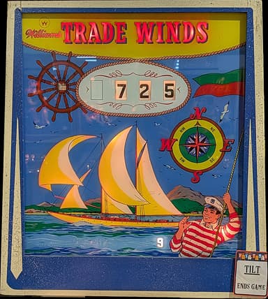 Trade Winds backglass
