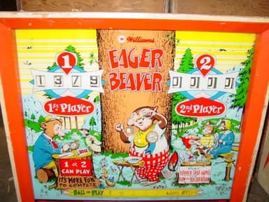 Eager Beaver backglass