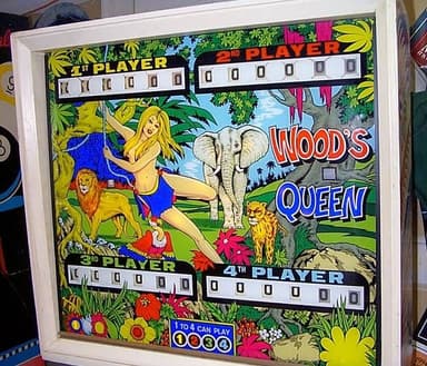 Wood's Queen (4P) backglass