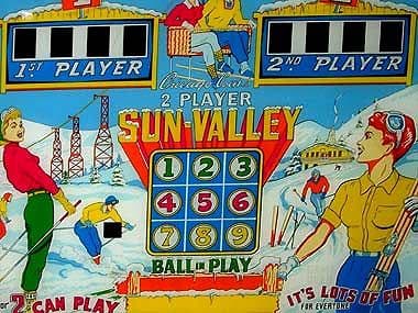 Sun Valley backglass