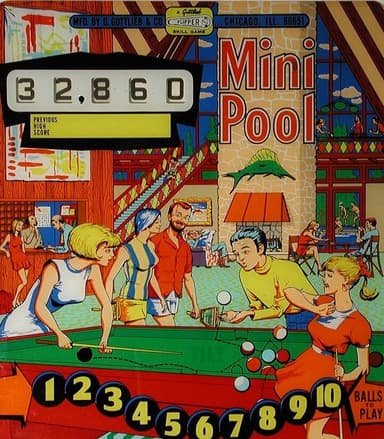 Mini Pool backglass