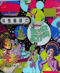 Big Star backglass