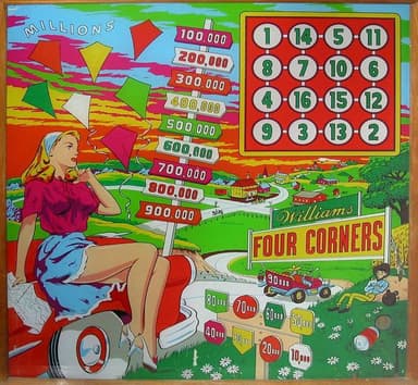 Four Corners backglass
