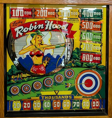 Lady Robin Hood backglass