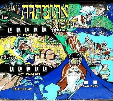Arabian Night backglass