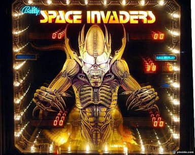 Space Invaders backglass