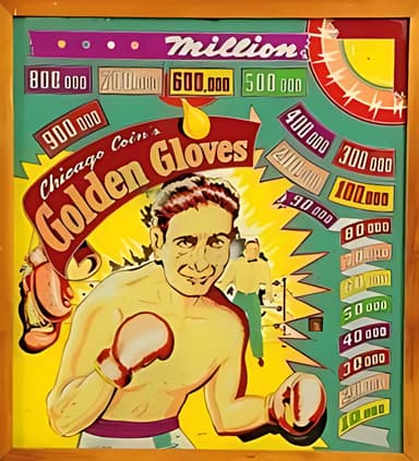 Golden Gloves backglass