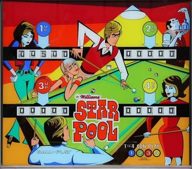 Star Pool backglass
