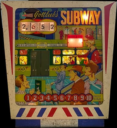 Subway backglass