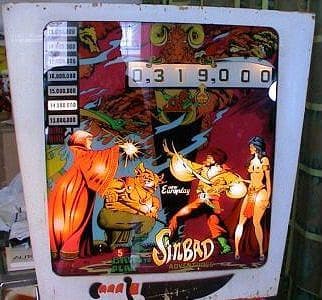 Sinbad Adventures backglass