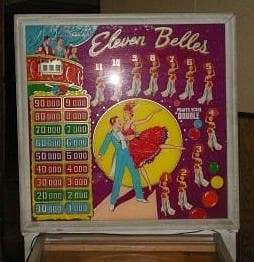 Eleven Belles backglass