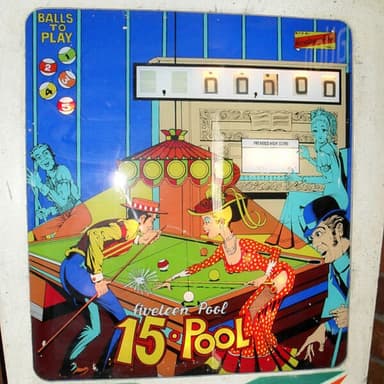 15 Pool backglass