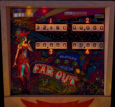 Far Out backglass