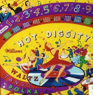 Hot Diggity backglass