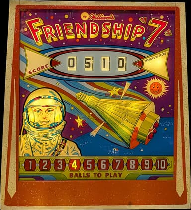 Friendship "7" backglass