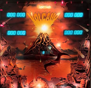 Volcano backglass