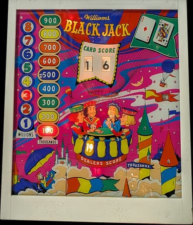 Black Jack backglass