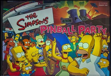 The Simpsons Pinball Party backglass