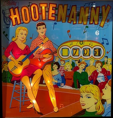 Hootenanny backglass