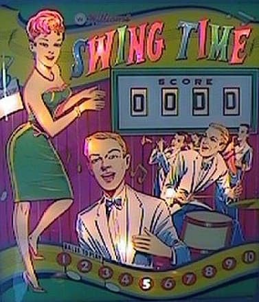 Swing Time backglass