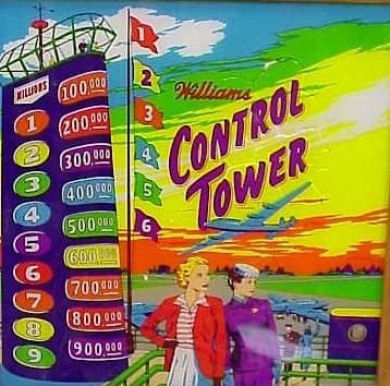 Control Tower backglass