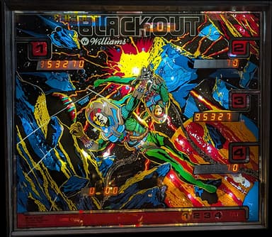 Blackout backglass