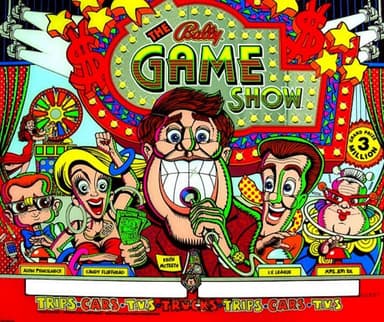 The Bally Game Show backglass